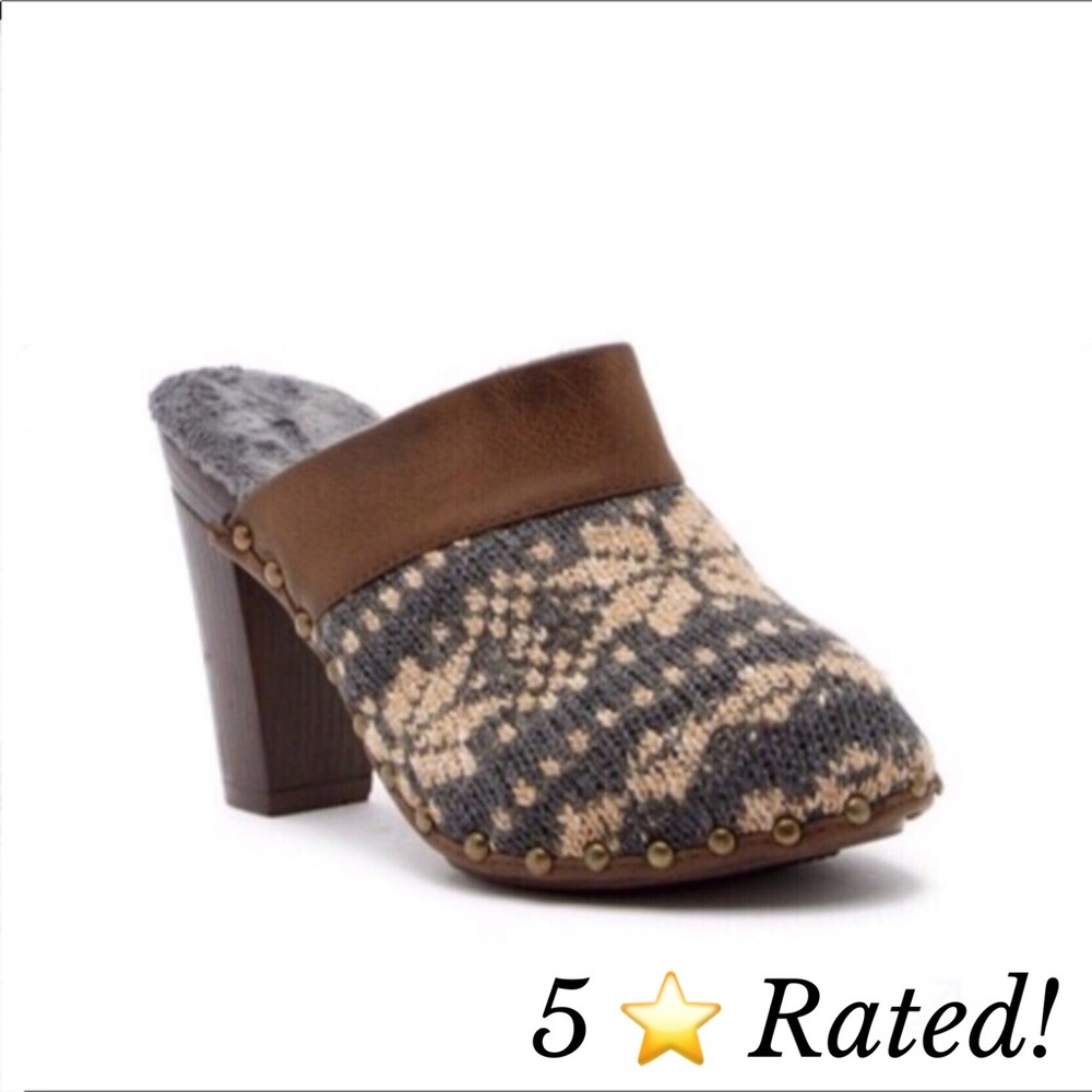 MUK LUKS Fur Lined Heeled Mules - 5 Stars